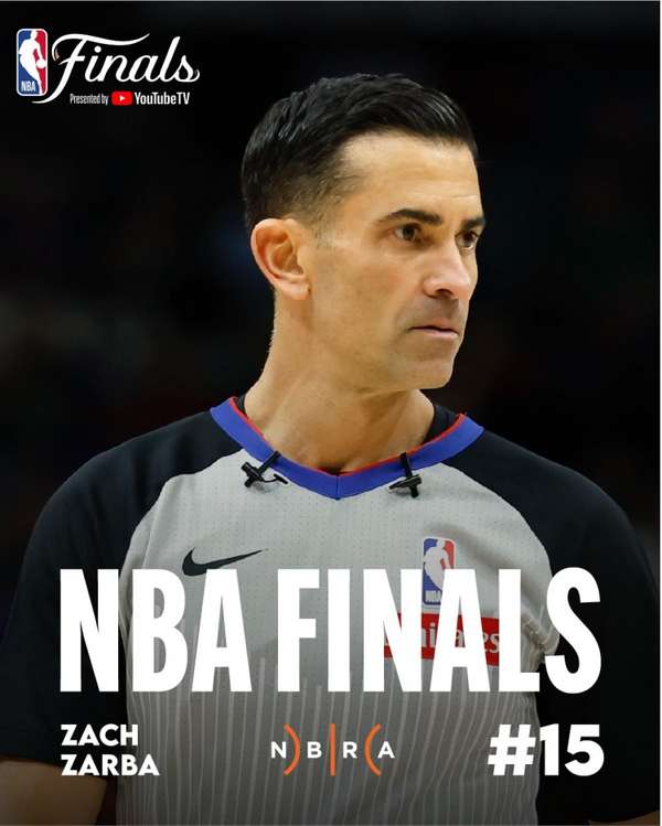 NBA总决赛第六战裁判阵容揭晓：扎尔巴领衔吹罚团队